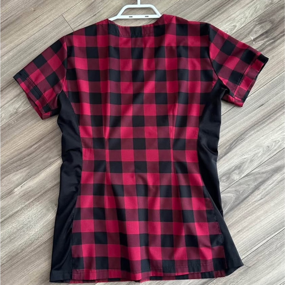 Plaid V-Neck Women's Top